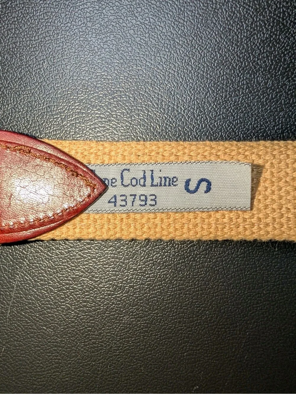 Cape Code Line Belt Leather Brass Small Land Rover Green